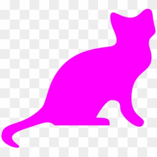 Purple Cat Silhouette Clip Art - Cat Erogenous Zone - Png Download