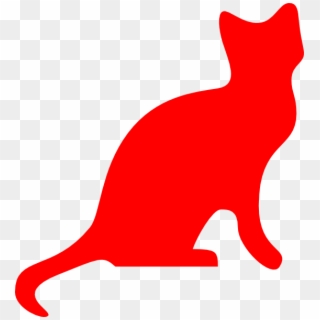 Red Cat Silhouette Clipart
