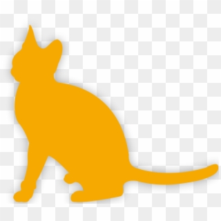 White Cat Silhouette Yellow Cat Silhouette Cat Clipart