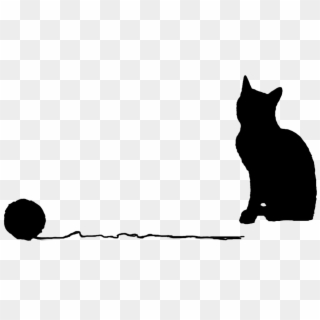 Silhouette Of Cat With Ball Of Yarn Vector By Froggyartdesigns - Ball Of Yarn Silhouette Clipart