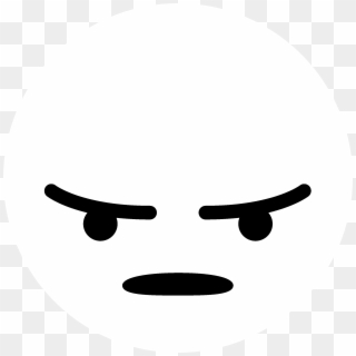 Facebook Angry Logo Black And White - Messenger Angry Face Clipart
