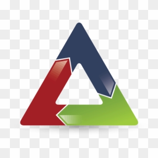 Red, Blue, And Green Triangle Symbol From Cw Suter - Triangle Clipart