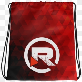 Relentless Drawstring Bag R Icon On Red Triangle Background - Drawstring Clipart