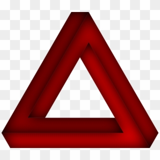 Penrose Triangle, The Impossible Triangle - Impossible Triangle Red Clipart