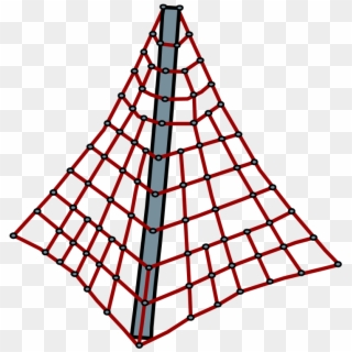 Spider Net Climber, Triangle, Dark Red - Triangle Clipart