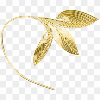 Gold Decorative Leaves Png Clipart - Gold Leaves Png Transparent Png