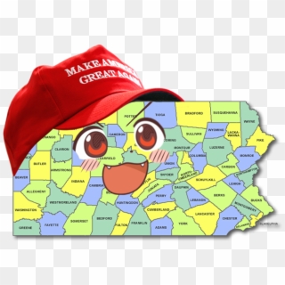 Make America Great Again - Pa County Map Clipart
