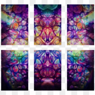 Six Print Squares - Stained Glass Clipart
