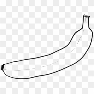 Banana Split Fruit Line Art Peel - Clipart Banana Black And White - Png Download