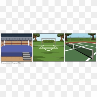Boxing Ring Football Ground Tennis Court - Storyboard Images Badminton Clipart