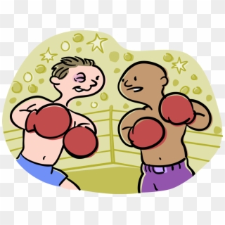 Vector Illustration Of Prizefighter Pugilist Boxers - Professional Boxing Clipart