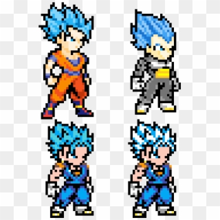 Goku/vegeta/vegito Blue - Vegito Blue Pixel Art Clipart