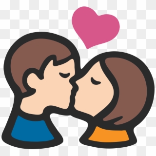 Couple Emoji Transparent - Emojis Kissing Each Other Clipart
