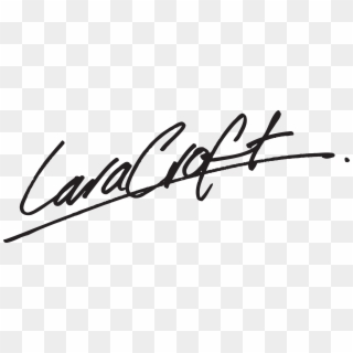 5140 X 1990 24 - Lara Croft Signature Clipart