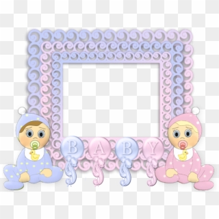Free Png Transparent Pink And Blue Png Baby Frame Png - Baby Frame No Background Clipart