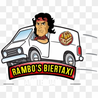 Rambo's Biertaxi Amsterdam - Man In A Van Cartoon Clipart