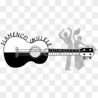 Flamenco Ukulele Large Logo - Dancing Man And Woman Silhouette Clipart
