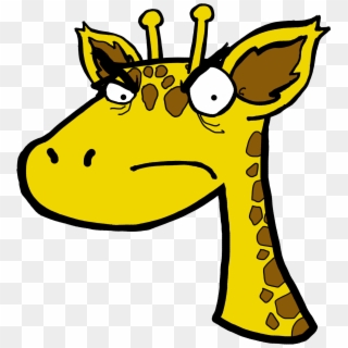 Sad Emoji Clipart Mad - Angry Giraffe Cartoon - Png Download