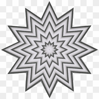 Grey Star Pattern Clipart - Png Download
