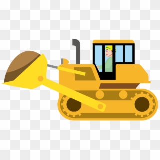 Forklift Clip Art Lowrider Car Pictures - Bulldozer Construction Truck Clipart - Png Download