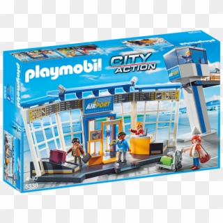 Airport With Control Tower - Playmobil City Action Airport Clipart