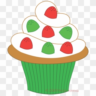 Graphic Library Download Clipart Cupcakes - Cupcake Clipart Christmas - Png Download