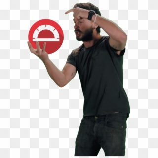 Photo Of Agitated Man Pointing At Protractor Logo - Shia Labeouf Do It Transparent Clipart