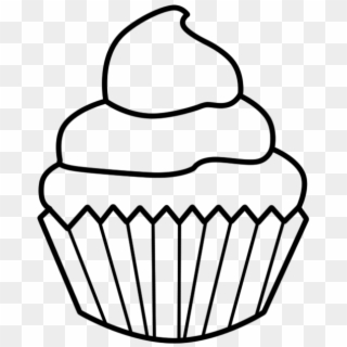 Cupcake Clipart Label - Cupcake Outline Clipart - Png Download