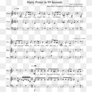 Harry Potter In 99 Seconds Sheet Music Composed By - See The Potential Sheet Music Clipart