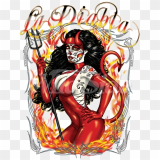 La Diabla - Devil Girl - Illustration Clipart