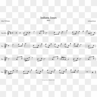 Indiana Jones Sax Music Score - Partitura Beatles Clarinete Clipart