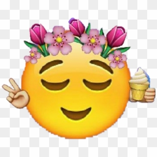 Emoji Emotions Flower Peace Ice Hipsterspirits Smile - Emojis Imagenes De Clipart