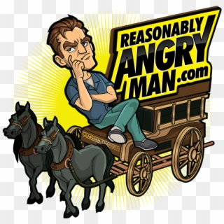 Reasonably Angry Man - Cartoon Clipart