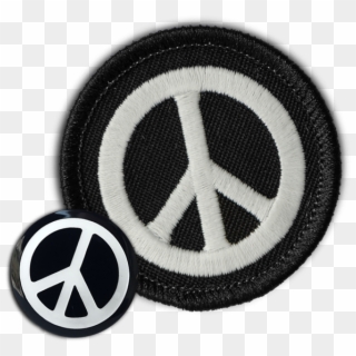Peace Sign Patch & Pin Combo Clipart