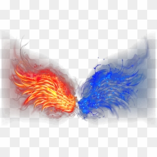 Wings Of Fire Ice - Fire And Ice Png Clipart