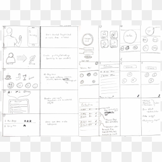 To Develop Thoughtcloud, The User Scenario Was Sketched - Paper Clipart