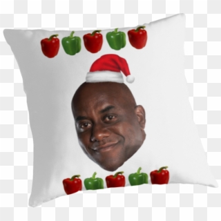 "the Ainsley Harriott Christmas Jumper" Throw Pillows Clipart