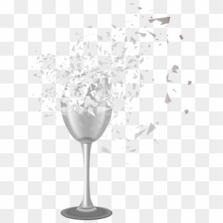 Cracked Glass Transparent - Broken Champagne Glass Png Clipart