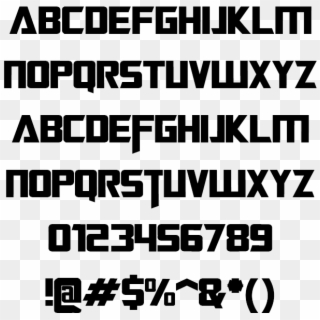Download Transformers Font Block Slab Example - Heavy Duty Font Clipart