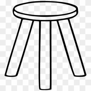 Three Legged Stool Outline Edit One - 3 Legged Stool Clipart - Png Download