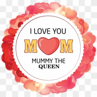 Mother Day Badge With Flower Circular Floral Ai File - Love Clipart