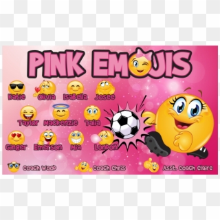 3'x5′ Vinyl Banner Pink Emojis - Pink Emojis Clipart