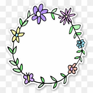 A Lovely Circle Of Flowers To Add In Your Text For - Circle Clipart