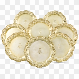 Chrysanthemum Silver-gilt Dinner Plates By Tiffany Clipart