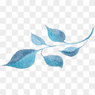 Clip Art Stock Watercolor Flower Blue Background Floral - Blue Watercolor Flower Transparent - Png Download