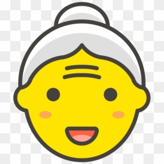 Old Woman Emoji - Icon Clipart