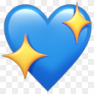 Sticker Heart Blue Star Emoji Kawaii Tumblr Png Love - Apple Heart Emoji Clipart
