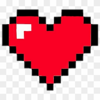 Heart Pixelart Game Retro Red Minecraft Life Pixel - Broken Heart Pixel Png Clipart