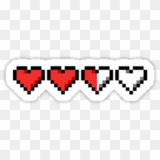 Heart Hearts Minecraft Corazon Corazones Vida Life - 8 Bit Heart Sticker Clipart