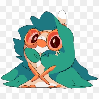 Rowlet, Dress Up Like Your Dad - Rowlet Dressed As Decidueye Clipart